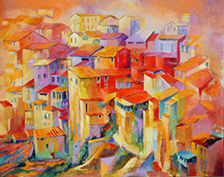 Michele CARER - peintre - toile - Flamboyant
