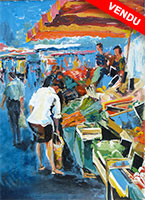 Michele CARER - peintre - toile - Blue market
