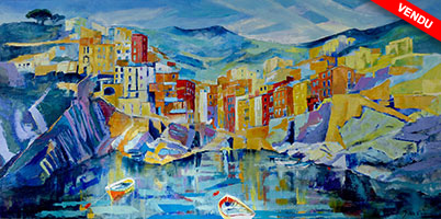 Michele CARER - peintre - toile - Riomaggiore