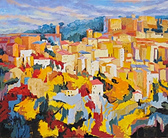Michele CARER - peintre - toile - Tuscany