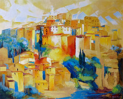 Michele CARER - peintre - toile - Terres de soleil