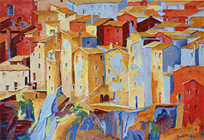 Michele CARER - peintre - toile - Verticalits