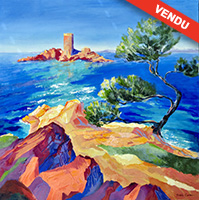 Michele CARER - peintre - toile - l'�le d'Or