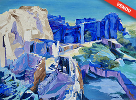 Michele CARER - peintre - toile - le Vaisseau des Baux