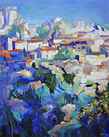 Michele CARER - peintre - toile - L� o� le v�g�tal et le min�ral ne font plus qu'un